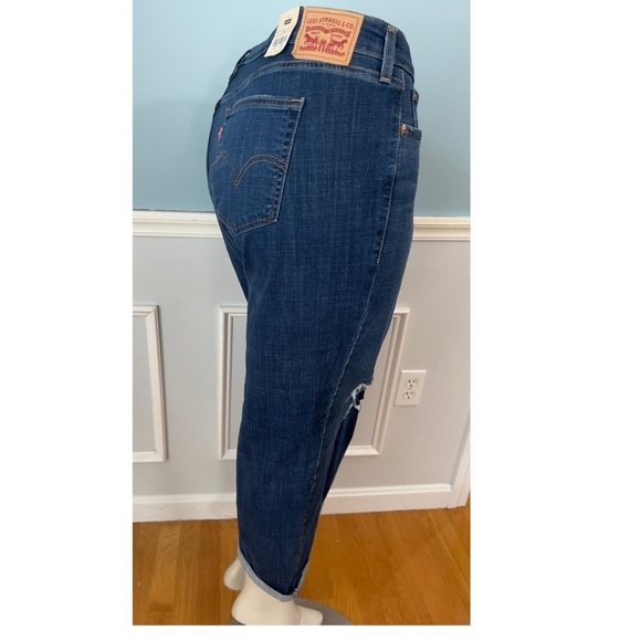 NWT Levi’s Ripped Boyfriend Jeans Cropped Size 18W 20W 24W Destroyed Ripped - Picture 6 of 9